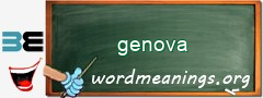 WordMeaning blackboard for genova